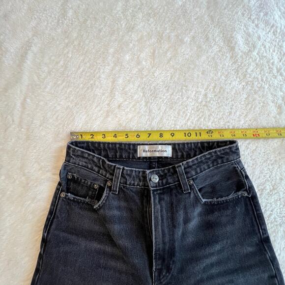 Reformation Women’s Black Julia High Cigarette Jeans Wash is Pacific Size 27 - Picture 6 of 7